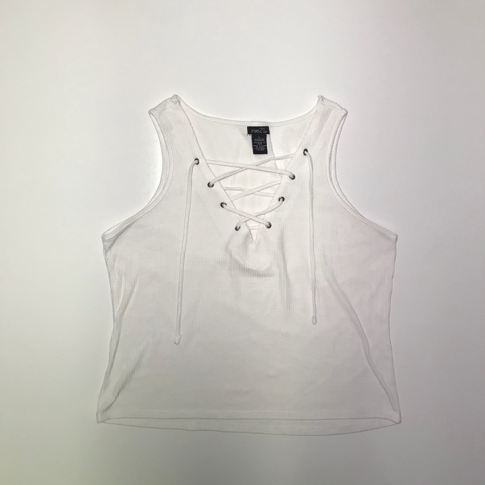 [Rue21] Lace-Up Crop Top - Picture 2 of 7